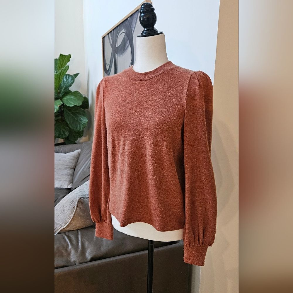 Madewell knit puff sleeve sweater